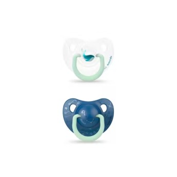 Suavinex Chupetas Night & Day Silicone Branco / Azul 0-6M