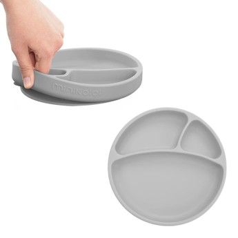 Minikoioi - Prato com Divisórias Cinzento Minikoioi - Prato com Divisórias Cinzento