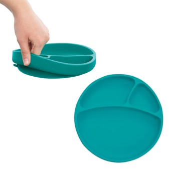 Minikoioi - Prato com Divisórias Verde Minikoioi - Prato com Divisórias Verde