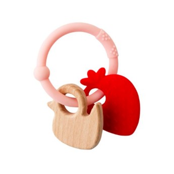 Nattou - Roca - Silicone - Morango Nattou - Roca - Silicone - Morango