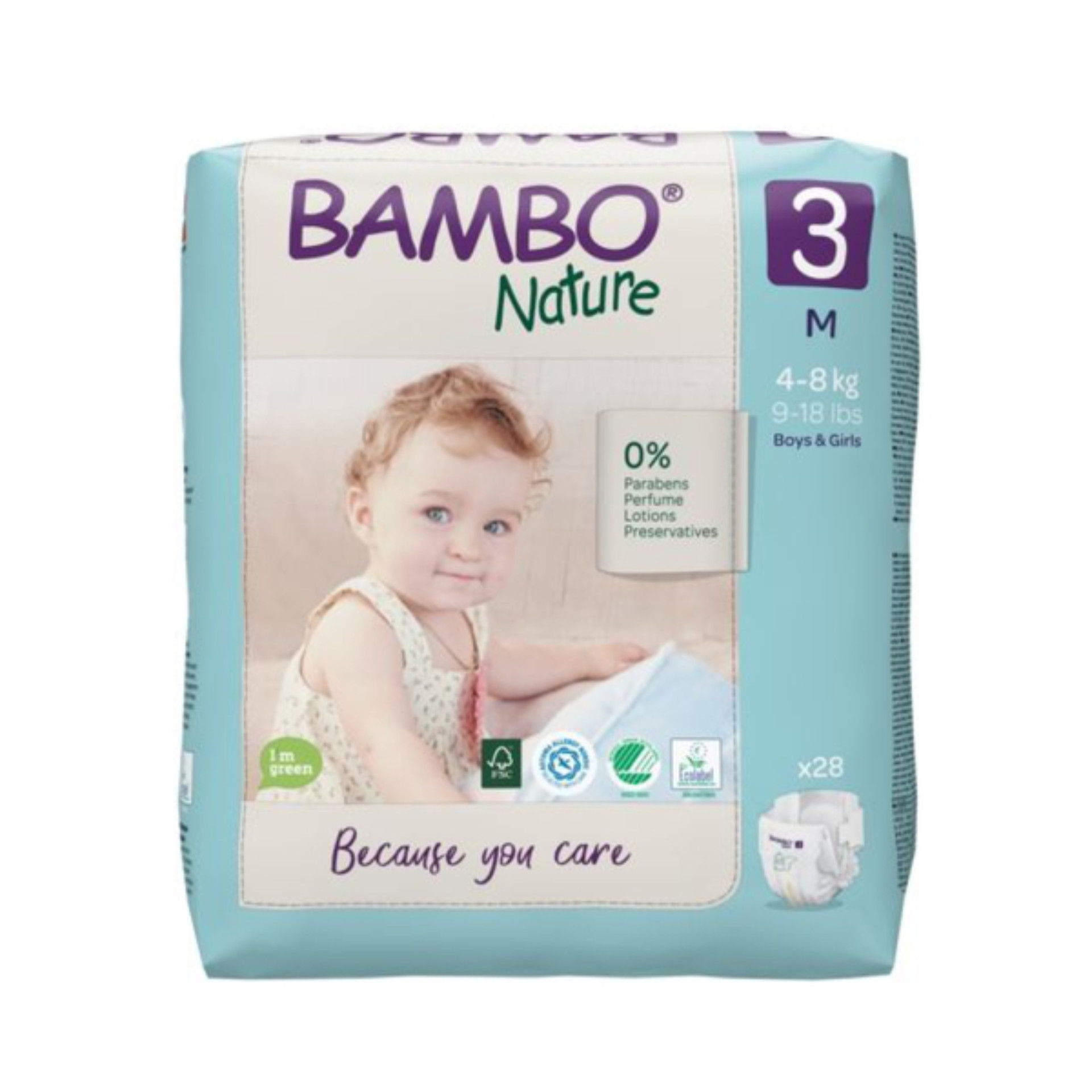 Bambo Nature Fraldas T3 4-8Kg - 28 Unidades