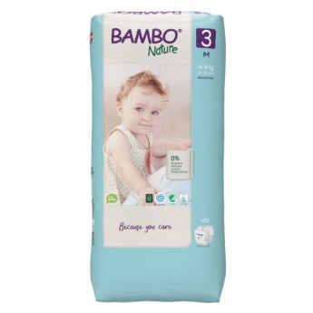 Bambo Nature Fraldas T3 4-8Kg - 52 Unidades