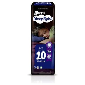 Libero Cuecas Noturnas Sleep Tight 10 35-60Kg - 9 Unidades