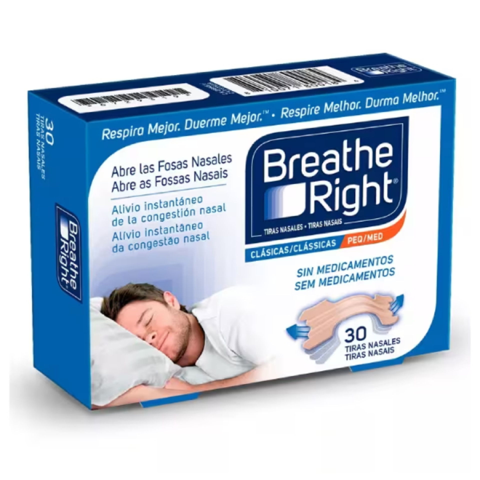 Breathe Right Clssicas Pequenas/Mdias 30 Unidades