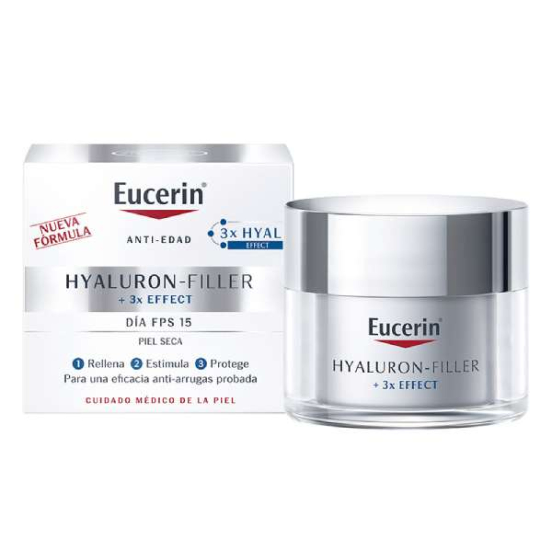 Eucerin Hyaluron-Filler 3x Effect Creme Dia FPS15 Pele Seca