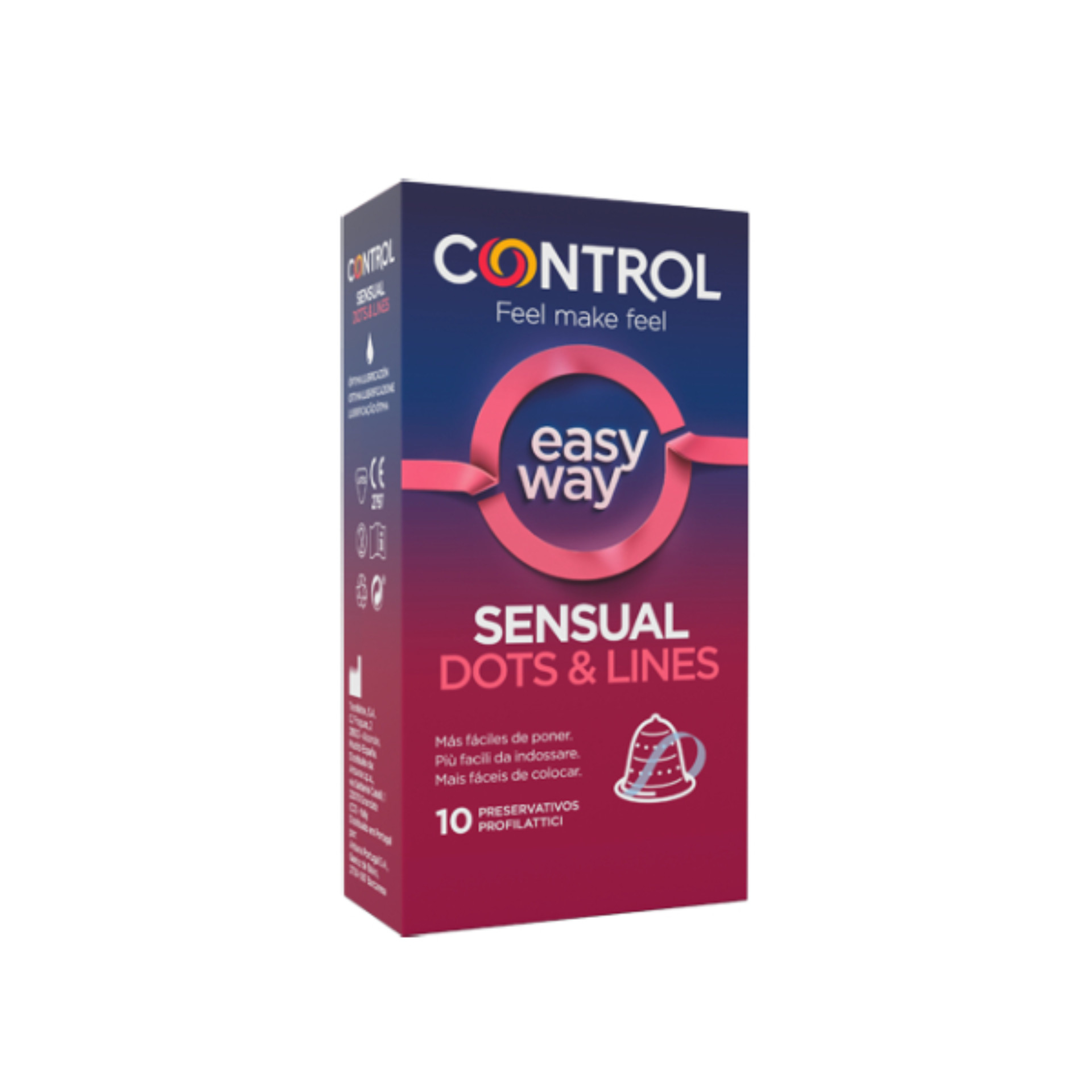 Control Preservativos Easy Way Sensual Dots & Lines