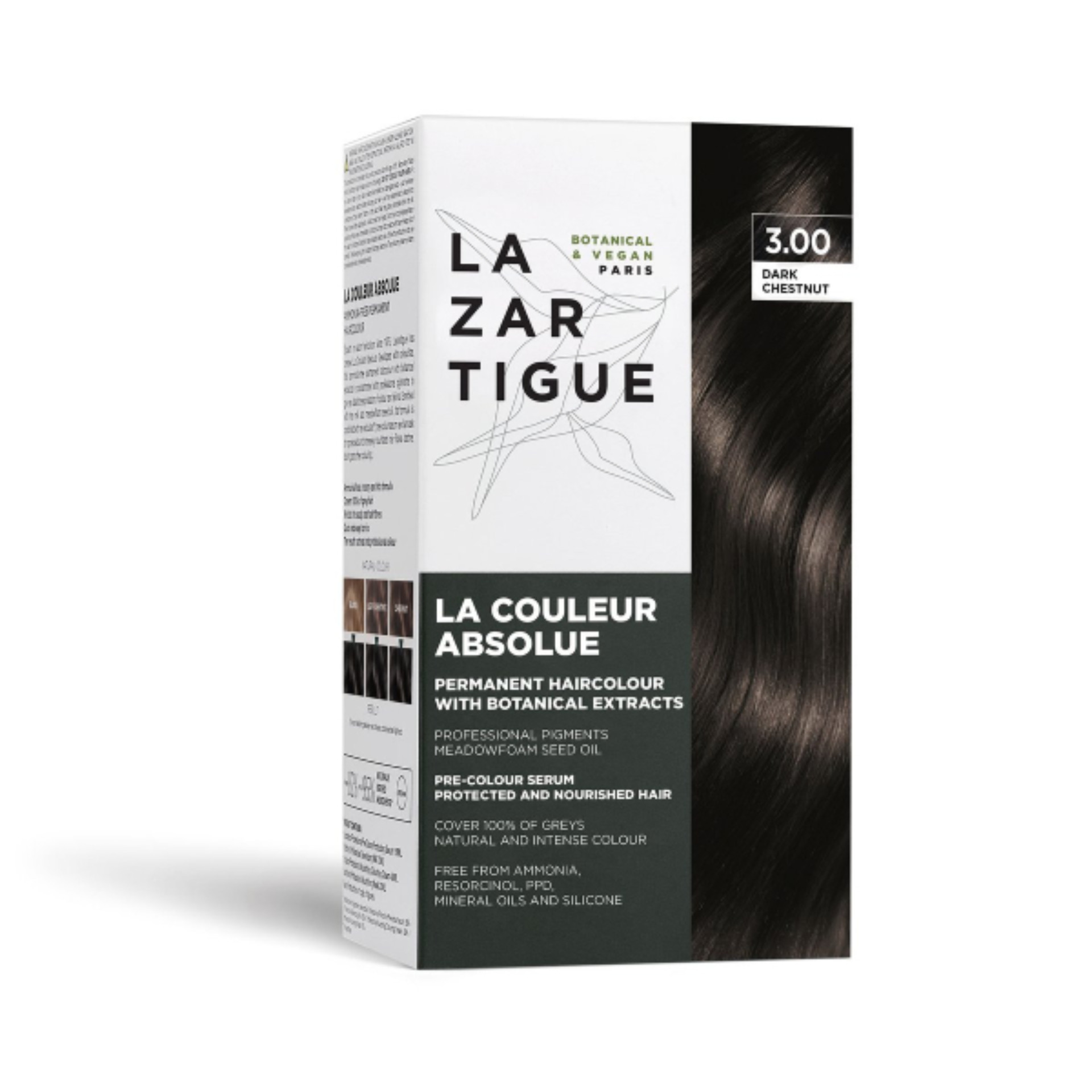 Lazartigue F�rgning Permanente - 3.00 Brun Escuro