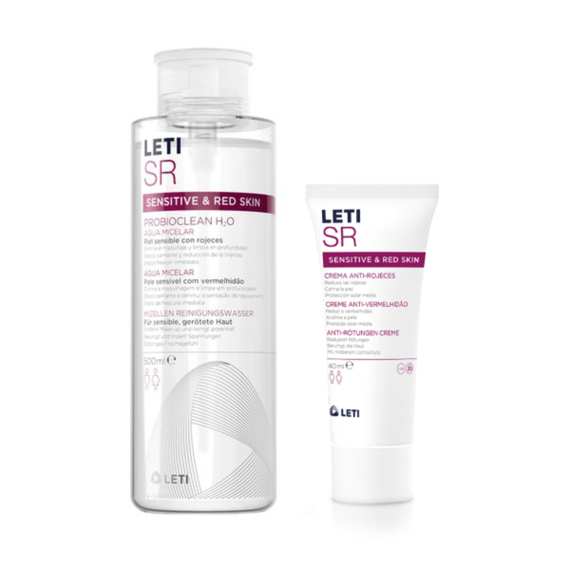 Leti SR ProbioClean gua Micelar + Creme Antivermelhido