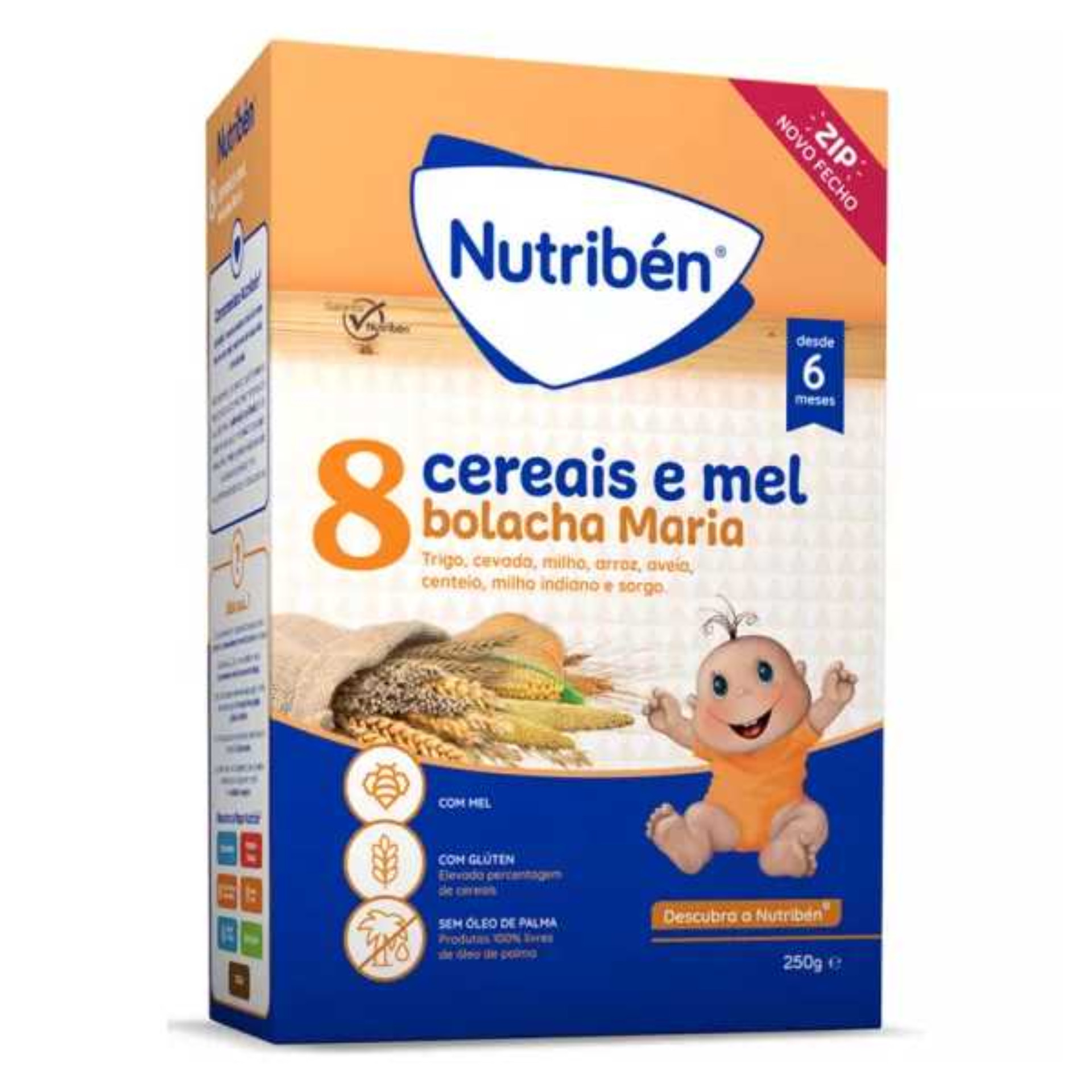 Nutriben Farinhas 8 Cereais Mel Bol M 250G