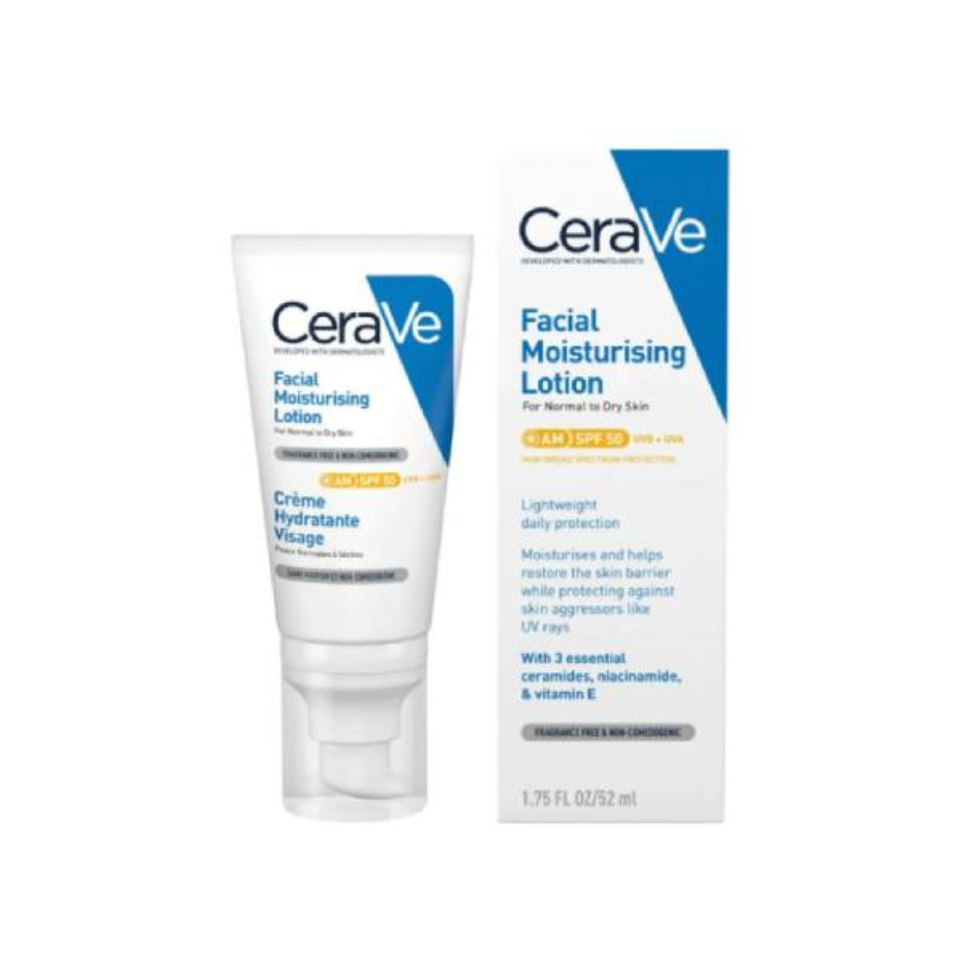 Cerave Loo Facial Hidratante FPS50