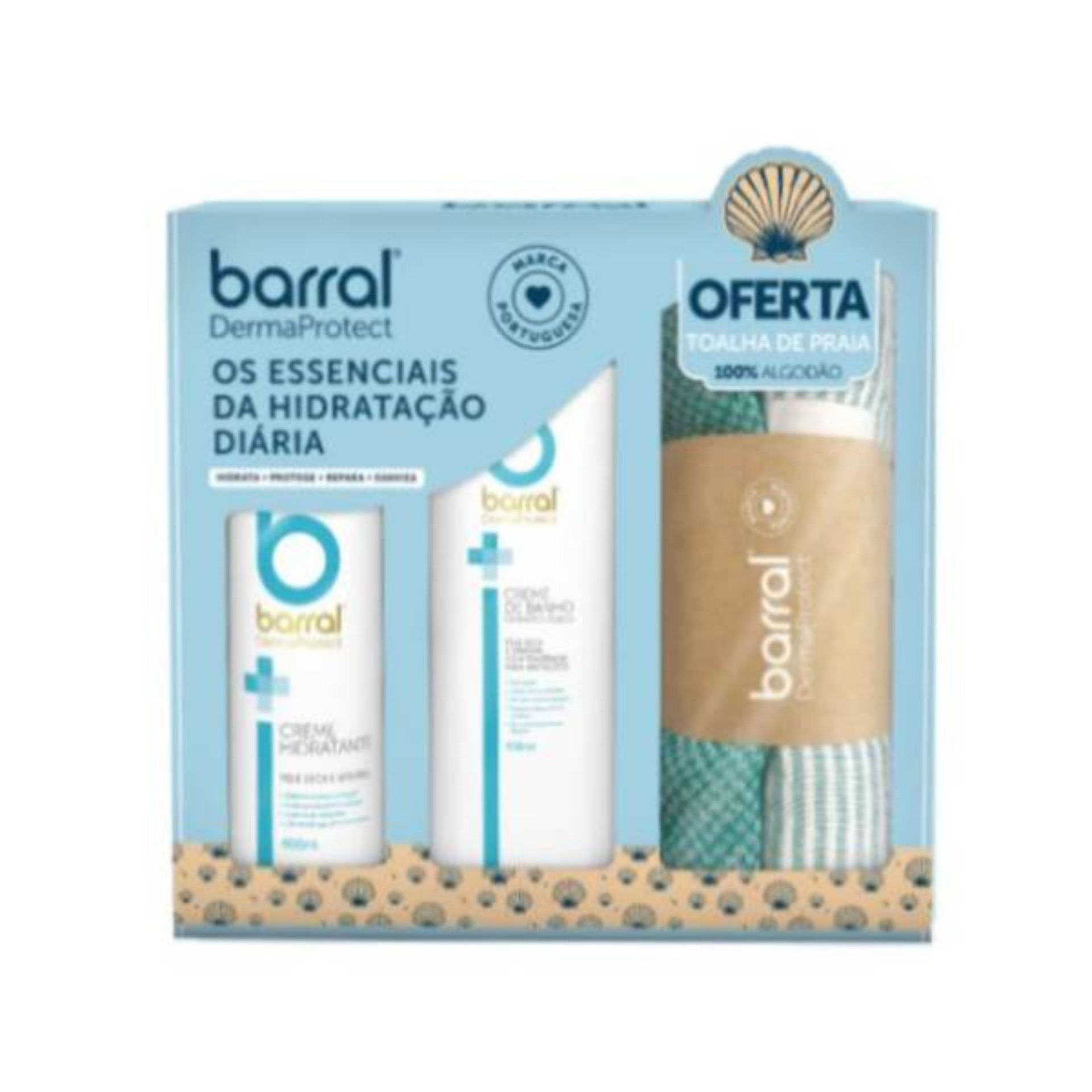 Barral DermaProtect Os Essenciais da Hidratao Oferta Toalha de Praia