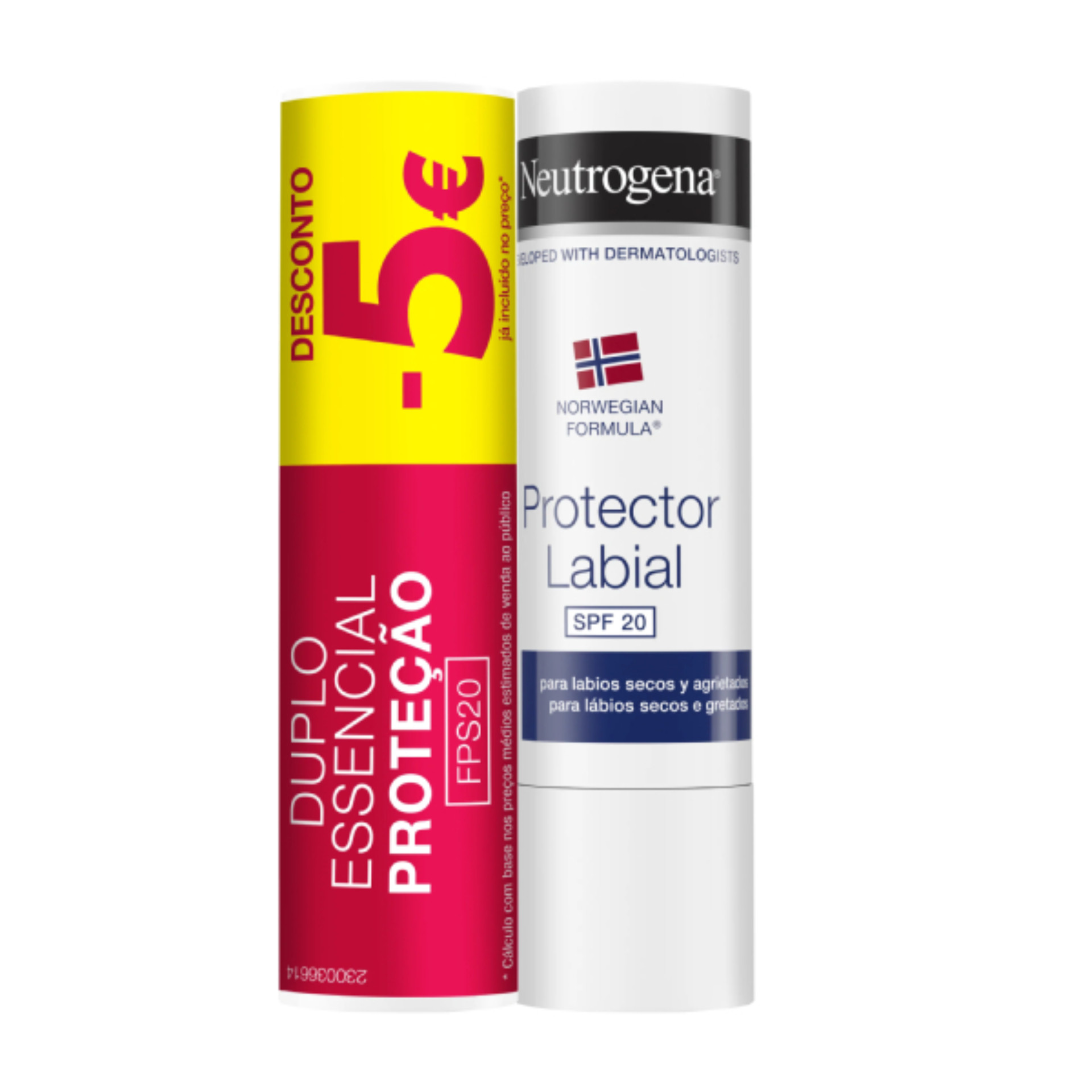 Neutrogena Stick Labial FPS20 Pack Duo