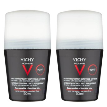 Vichy Homme Roll-on Extreme Control 72H Pack Duo