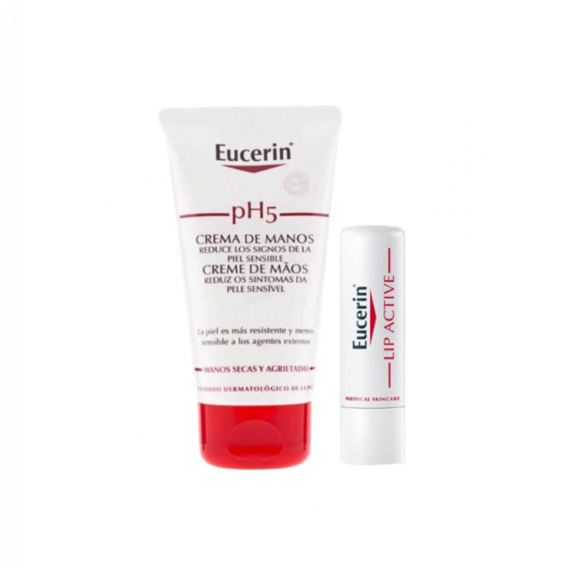 Eucerin ph5 Creme de Mãos 75ml + Baton Lip Active 4,8g