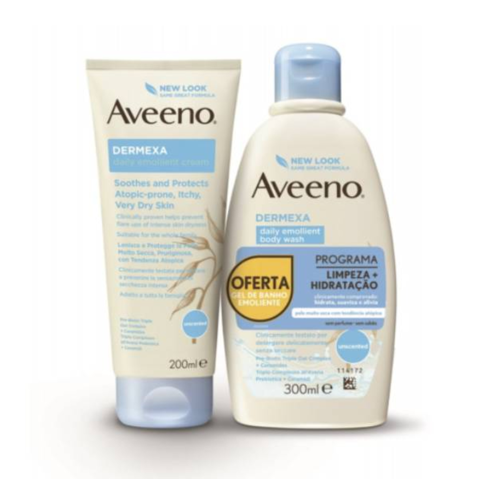Aveeno Dermexa Creme Emoliente + Oferta Gel Banho Emoliente 