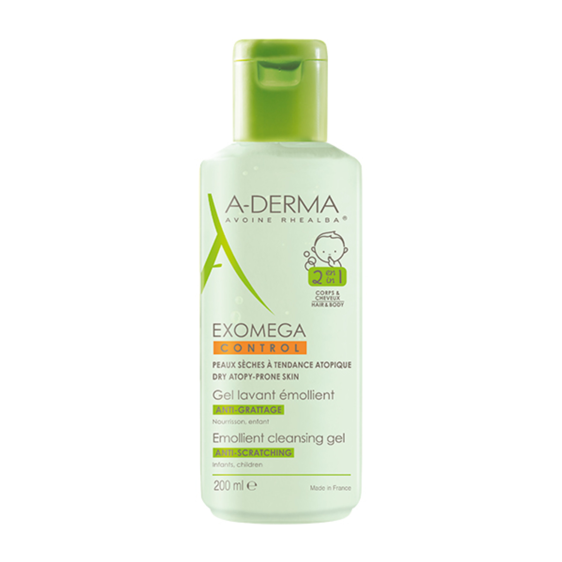 A-Derma Exomega Control Gel Corpo e Cabelo