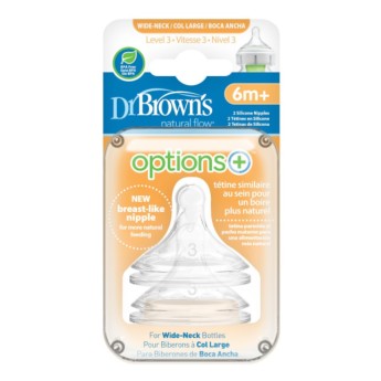 Dr. Brown'S Options+ Tetina Boca Larga Nível 3 Dr. Brown'S Options+ Tetina Boca Larga Nível 3