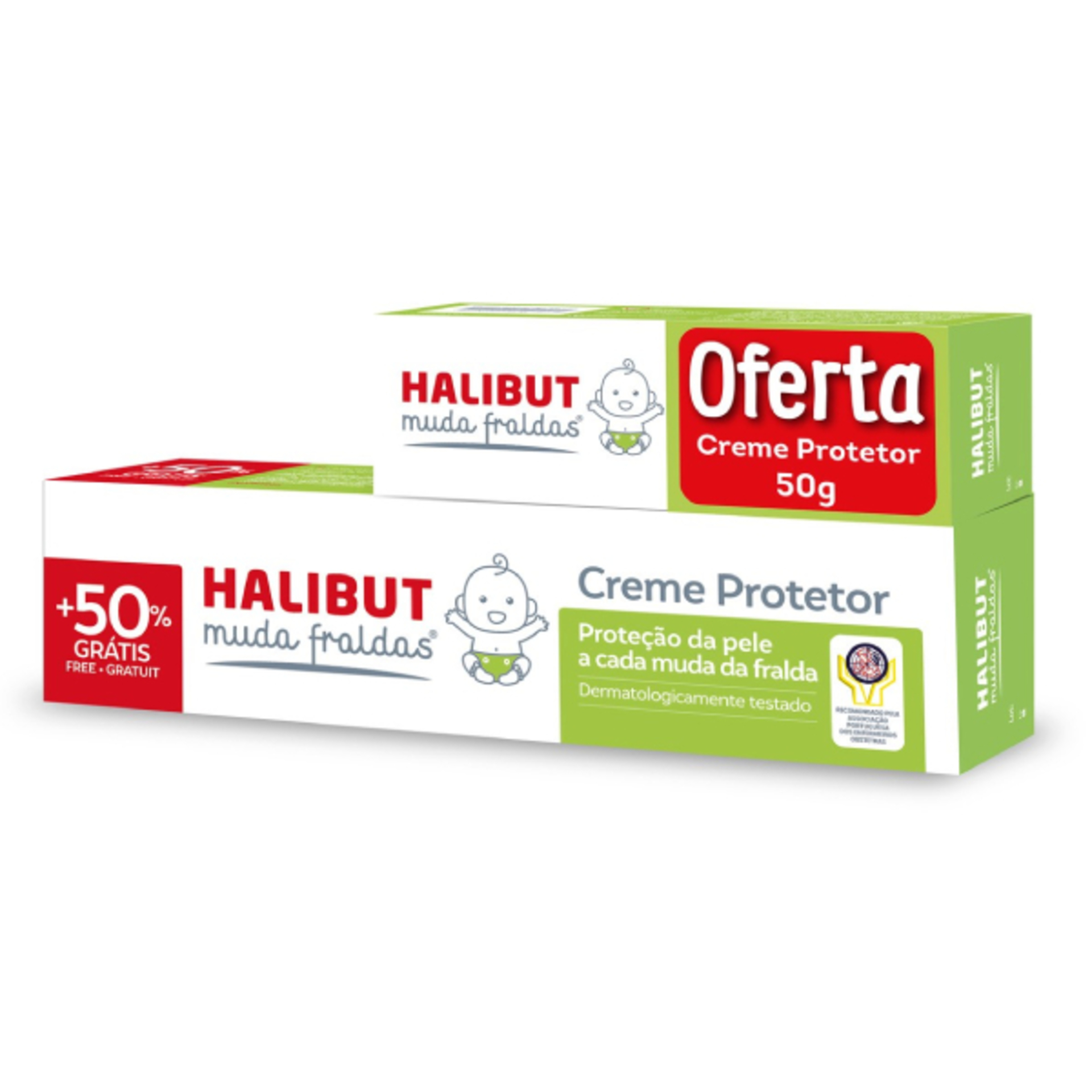 Halibut Muda Fraldas Creme Protetor + Oferta Creme Protetor (50g)