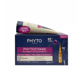 Phyto Phytocyane Ampolas Mulher Queda Reacional + Champ 
