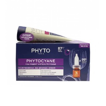 Phyto Phytocyane Ampolas Mulher Queda Progressiva + Champ 