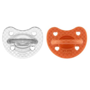 Chicco PhysioForma Chupetas Luxe 16-36M Transparente/Terracota Chicco PhysioForma Chupetas Luxe 16-36M Transparente/Terracota