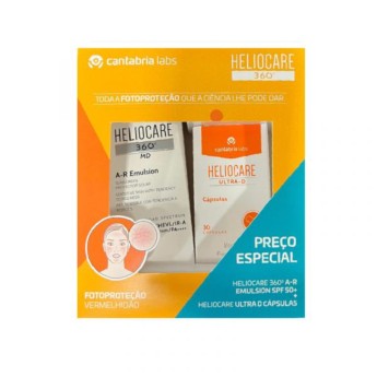 Heliocare 360º MD A-R Emulsão FPS 50 + Ultra D Cápsulas Heliocare 360º MD A-R Emulsão FPS 50 + Ultra D Cápsulas