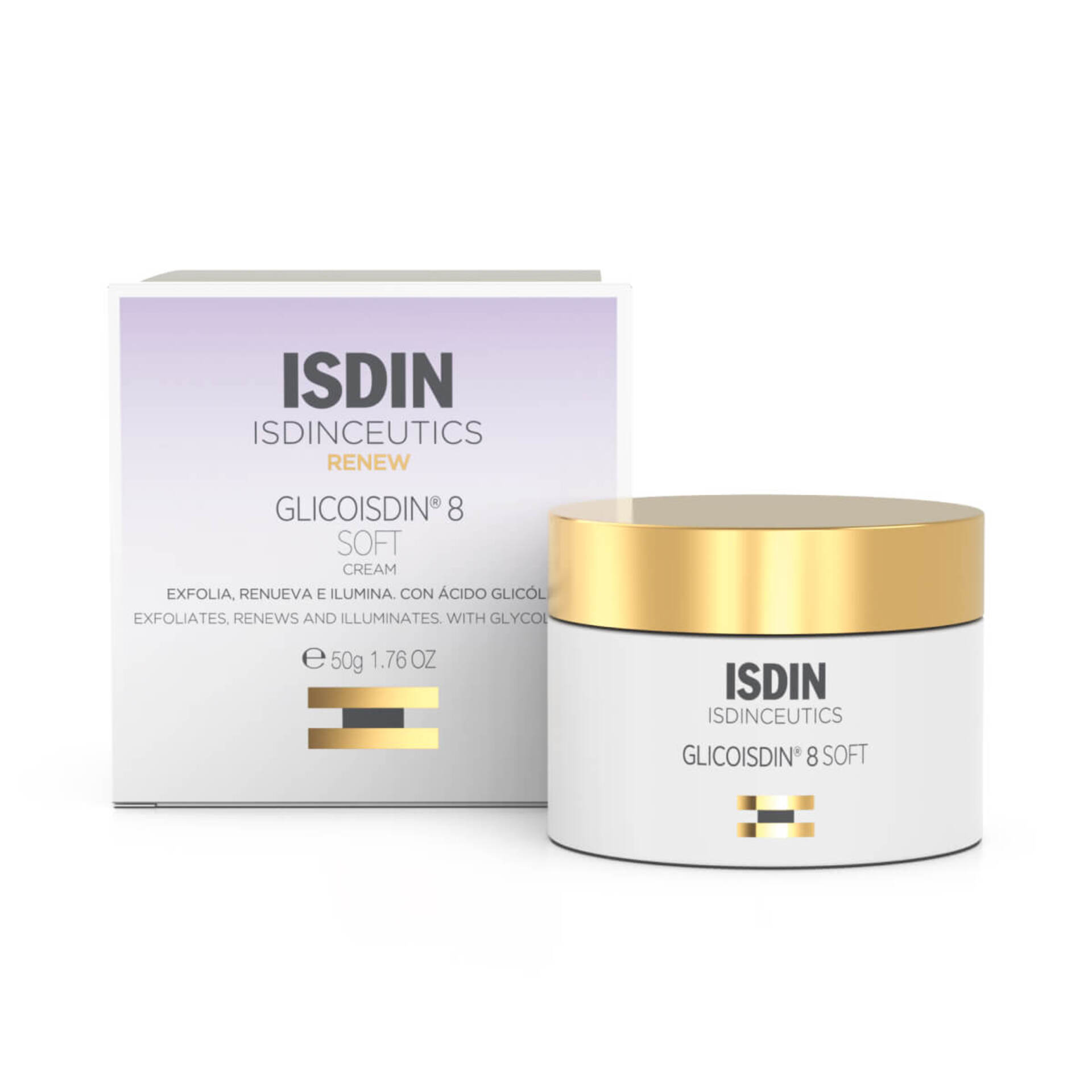 Isdin Isdinceutics Glicoisdin 8 Soft Creme Facial Efeito Peeling