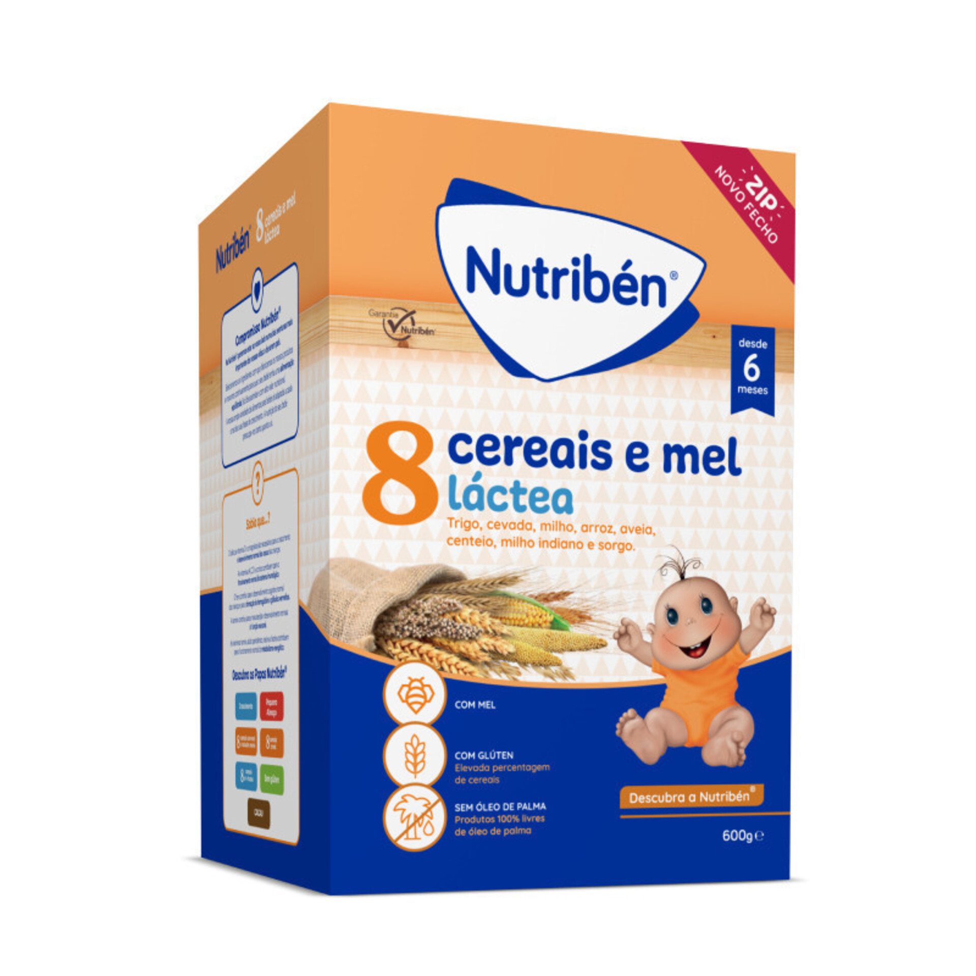 Nutribn Papa 8 Cereais Mel Lctea 600g