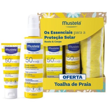 Mustela Solar Spray + Leite SPF50 Of Toalha Amarela