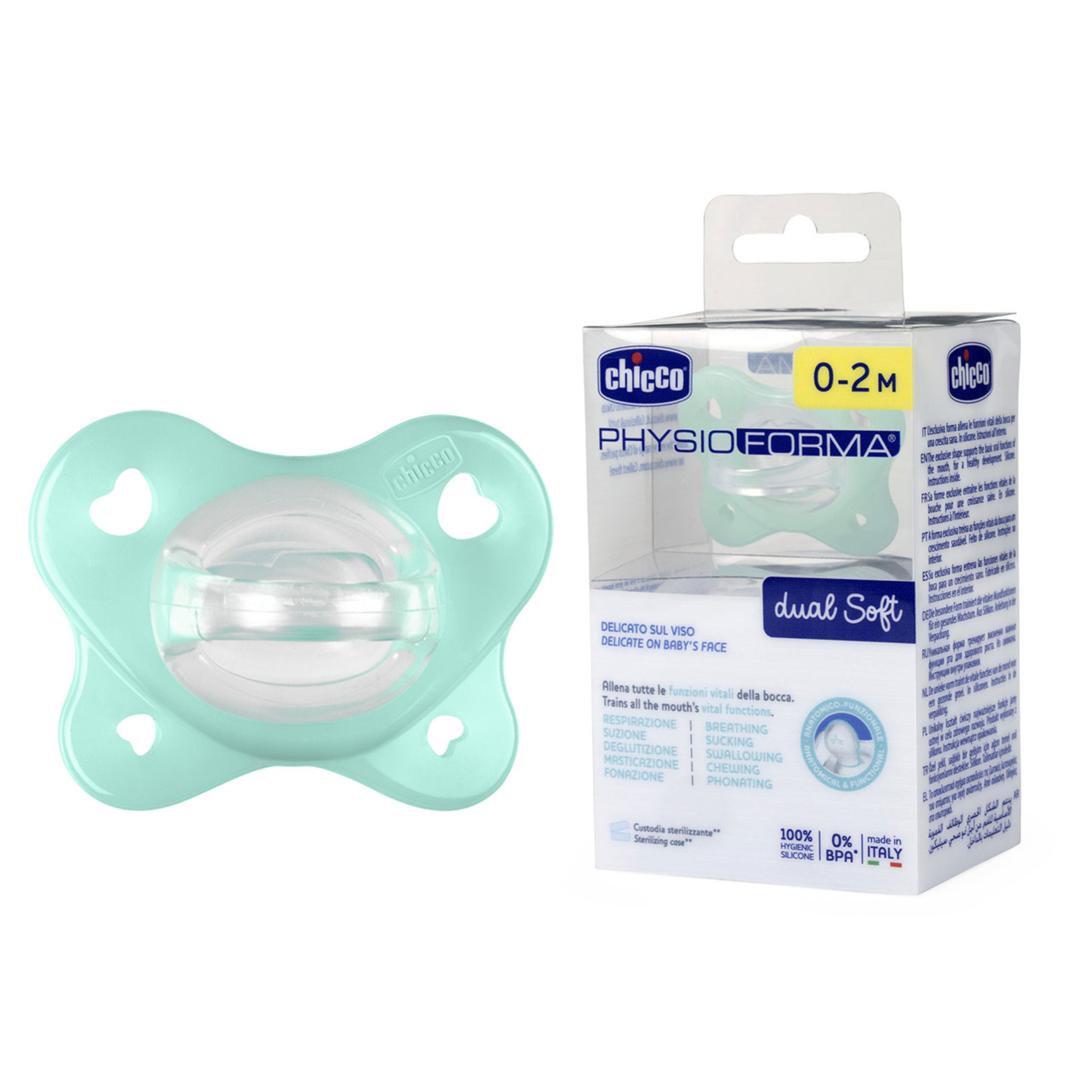 Chicco Chupeta Physioforma Dual Soft 0-2M