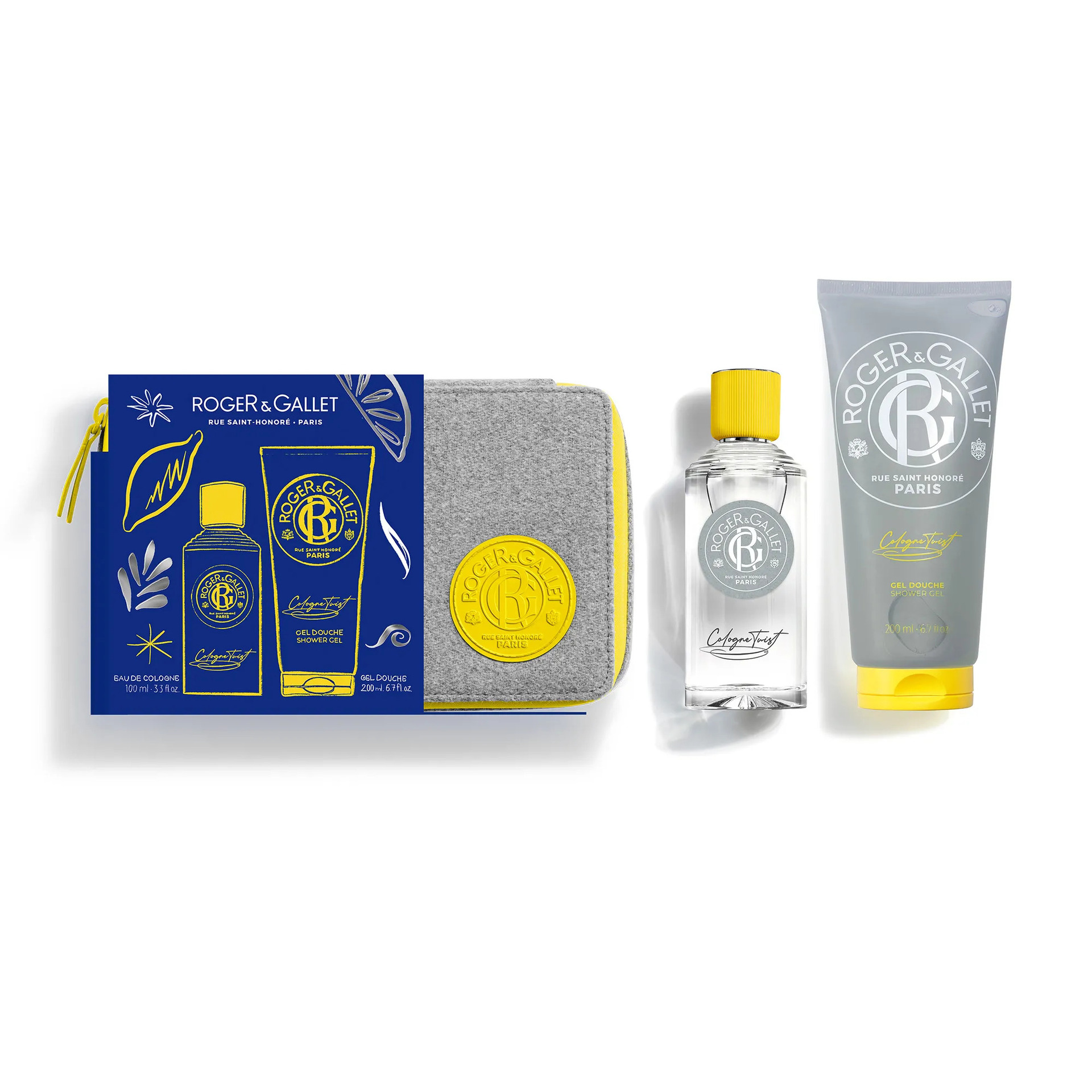 Roger & Gallet Cologne Twist + Gel Duche + Bolsa