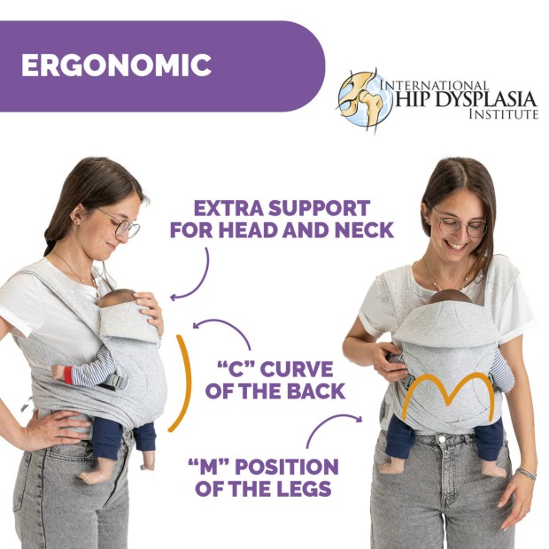 Chicco Porta-beb Boppy ComfyGrow Cinzento