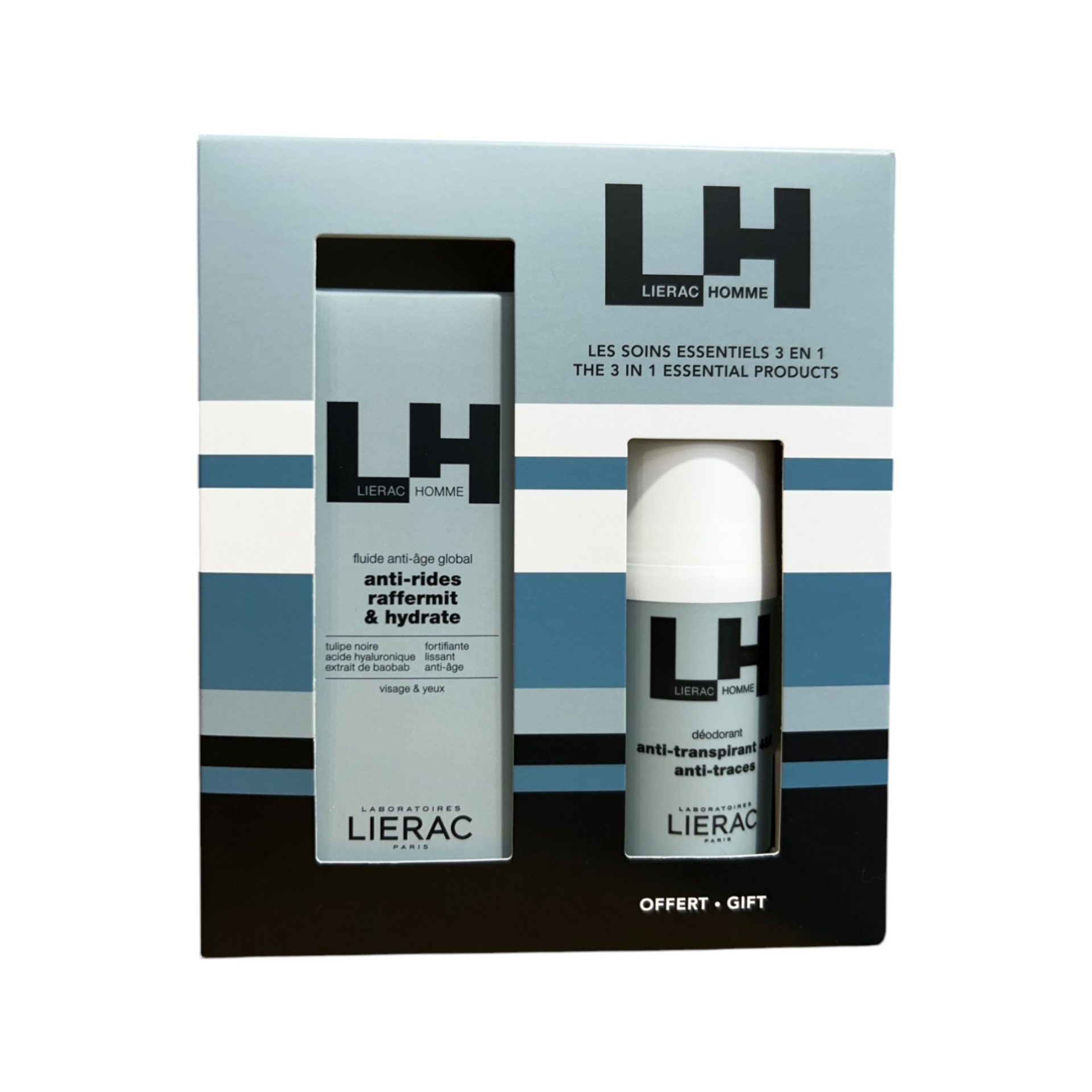 Lierac Homme Fludo Antienvelhecimento Global + Oferta Desodorizante