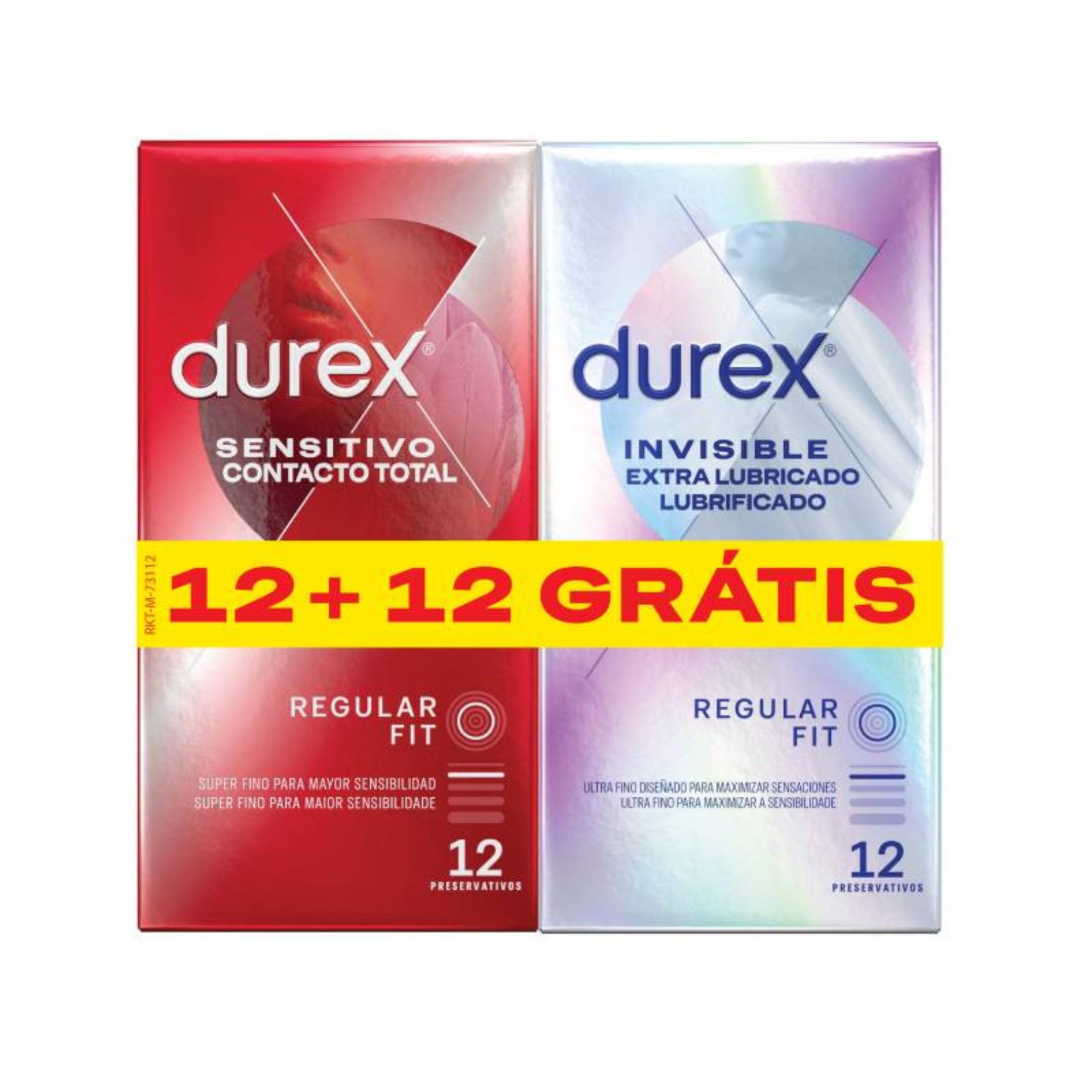 Durex Sensitivo Contacto Total + Oferta Invisible Extra Lubrificado
