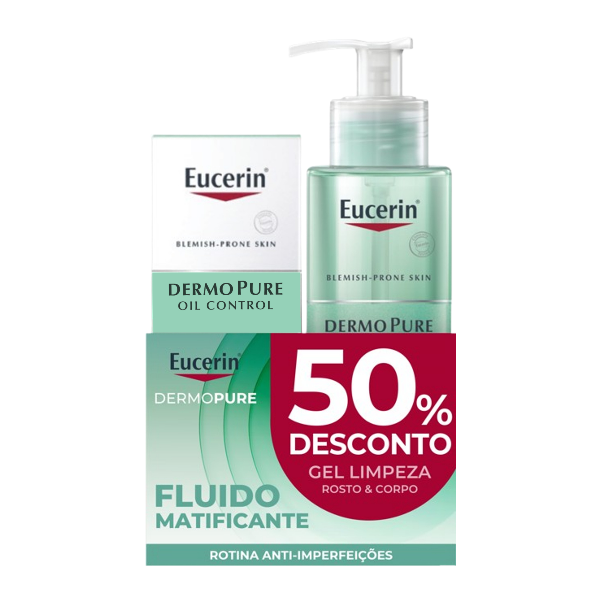 Eucerin Dermopure Fluido Matificante + Gel Limpeza 