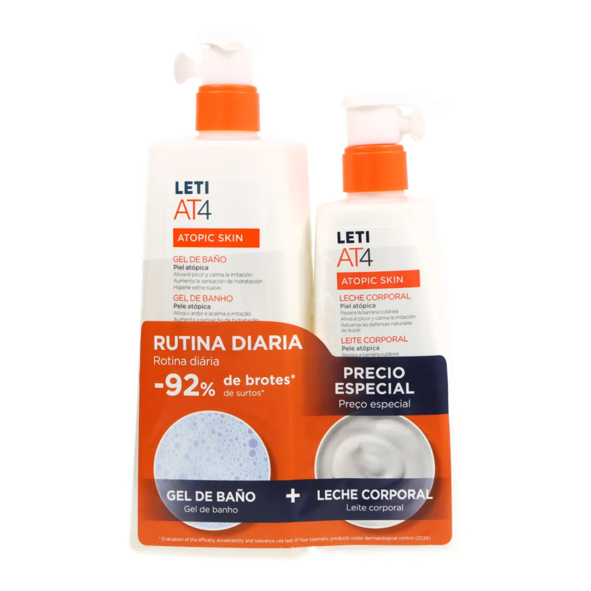 Leti AT4 Gel De Banho Pele At�pica + Leite Corporal 
