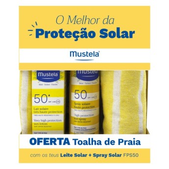 Mustela Solar Spray + Leite SPF50 Of Toalha Amarela