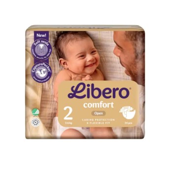 Libero Fraldas Comfort 2 3-6Kg - 34 Unidades