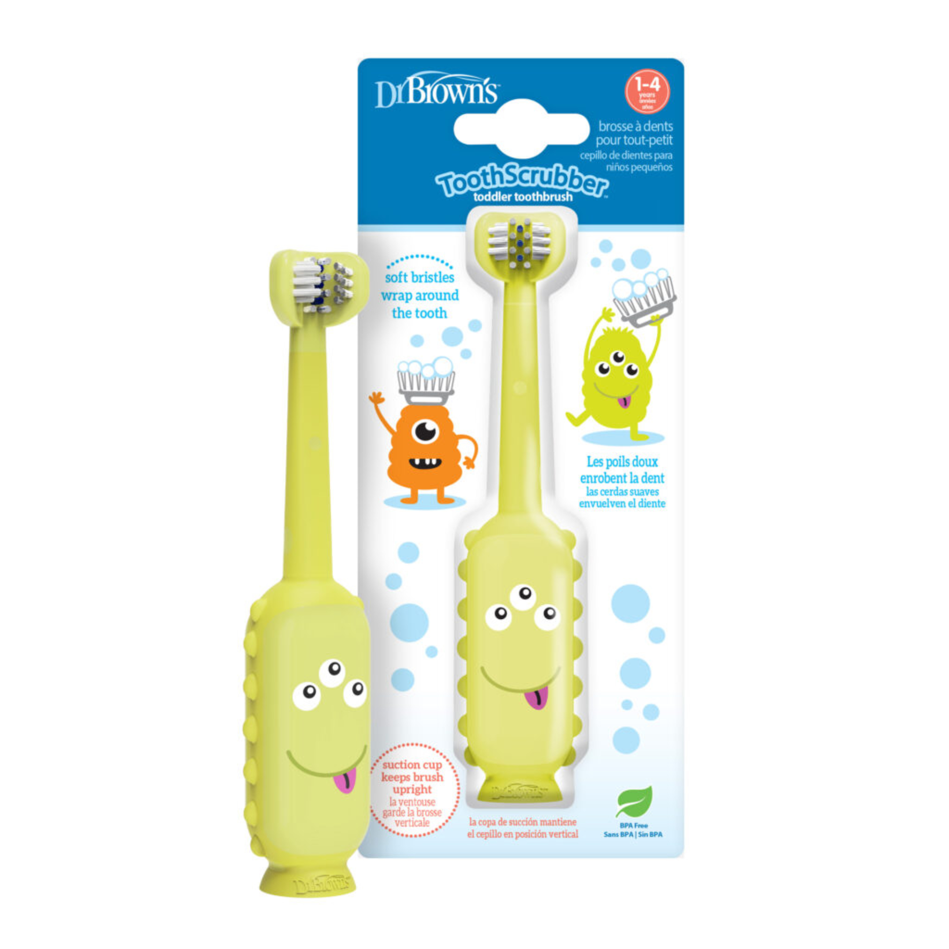 Dr Browns Escova de Dentes Monstro Verde Lima 1-4A