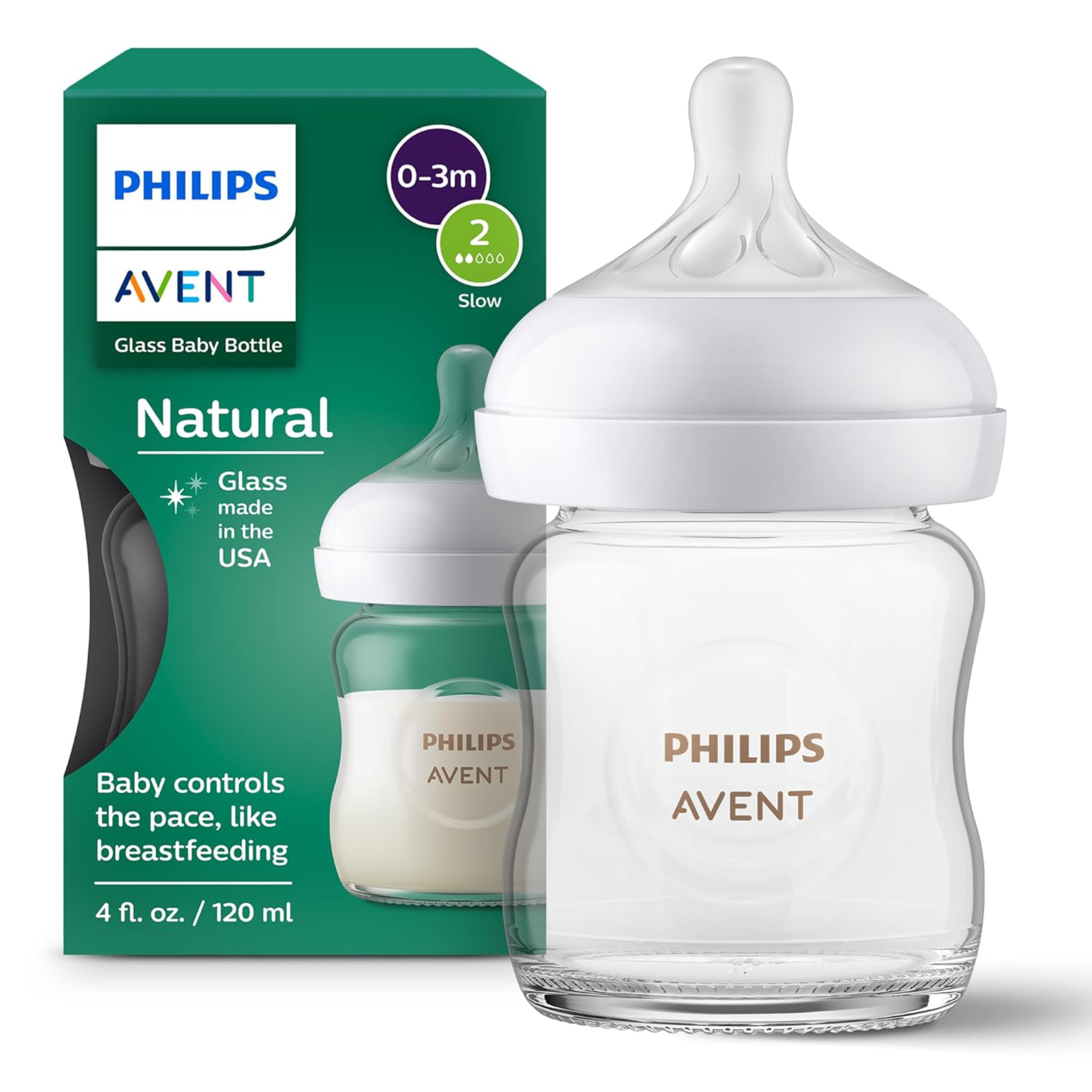 Philips Avent Natural Response Bibero Vidro 0-3M Fluxo Lento
