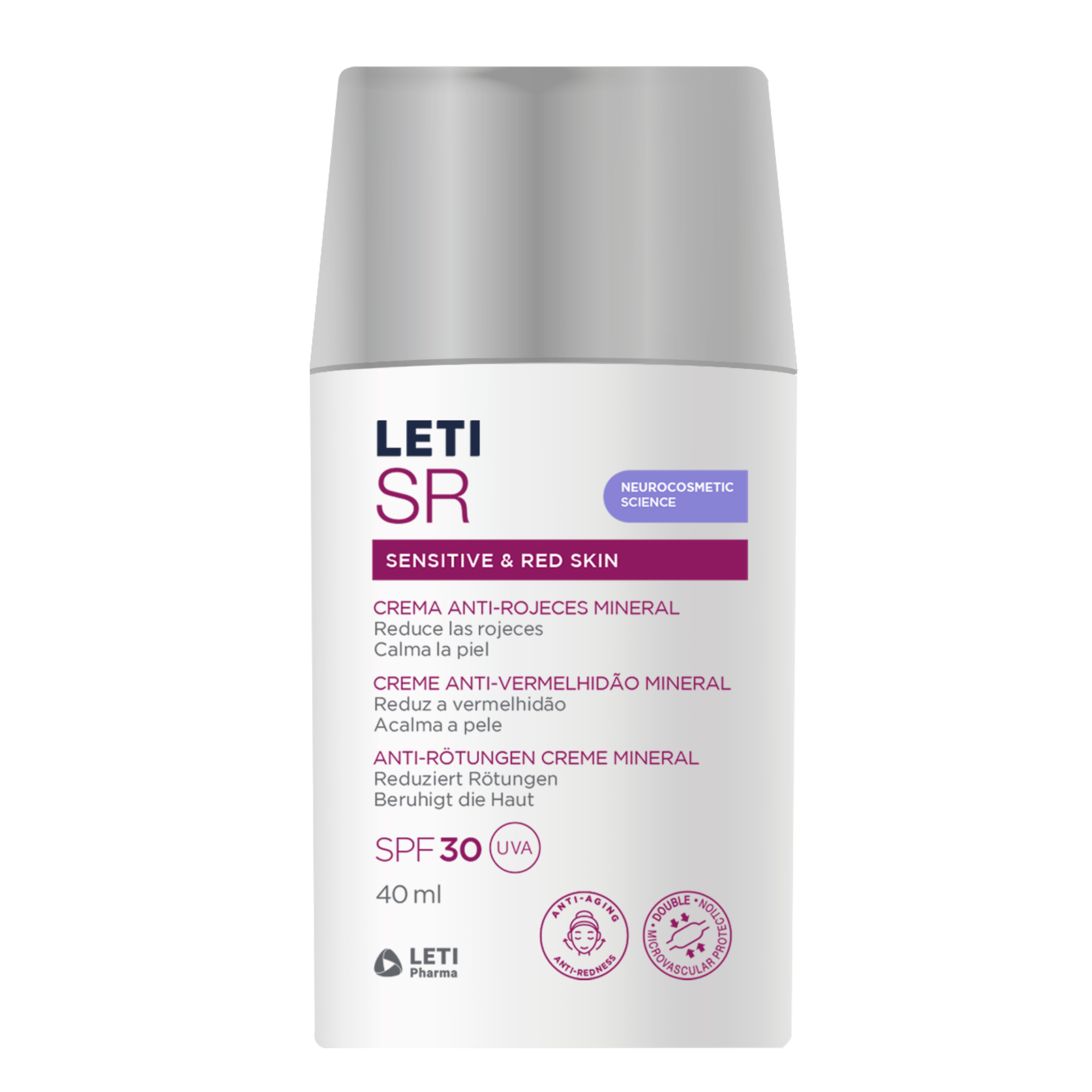 Leti SR Creme Anti-Vermelhido Mineral FPS30