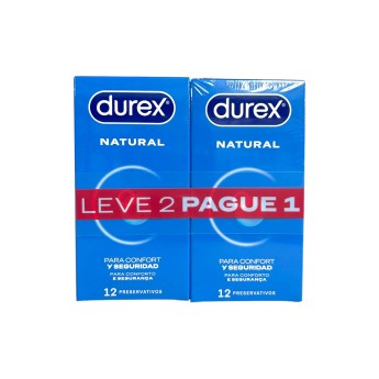 Durex Natural Preservativos 12+12 Grtis
