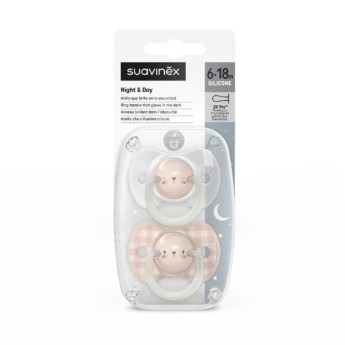 Suavinex Chupeta Night & Day Pack 2uni. Fisio. 6-18M