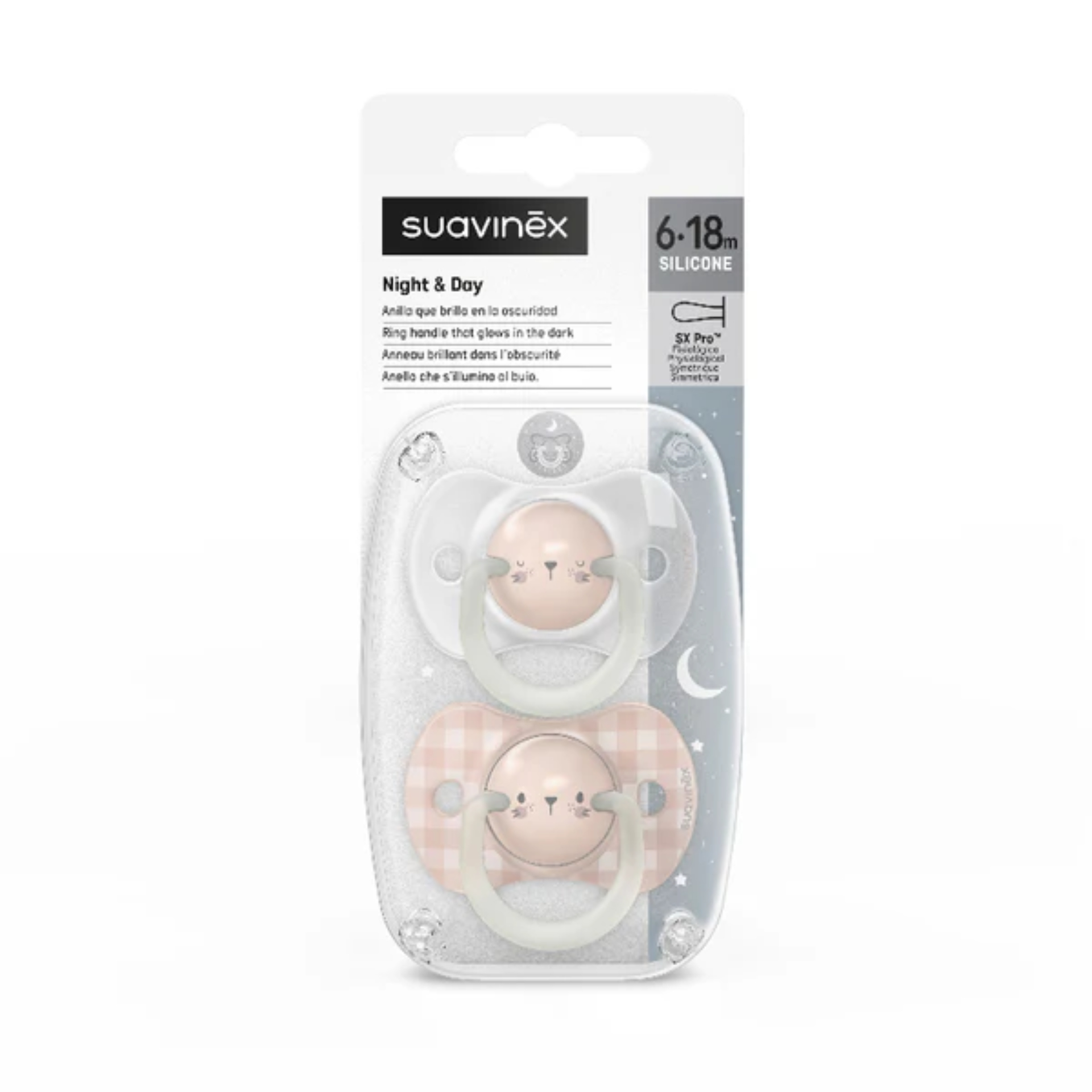 Suavinex Chupeta Night & Day Pack 2uni. Fisio. 6-18M