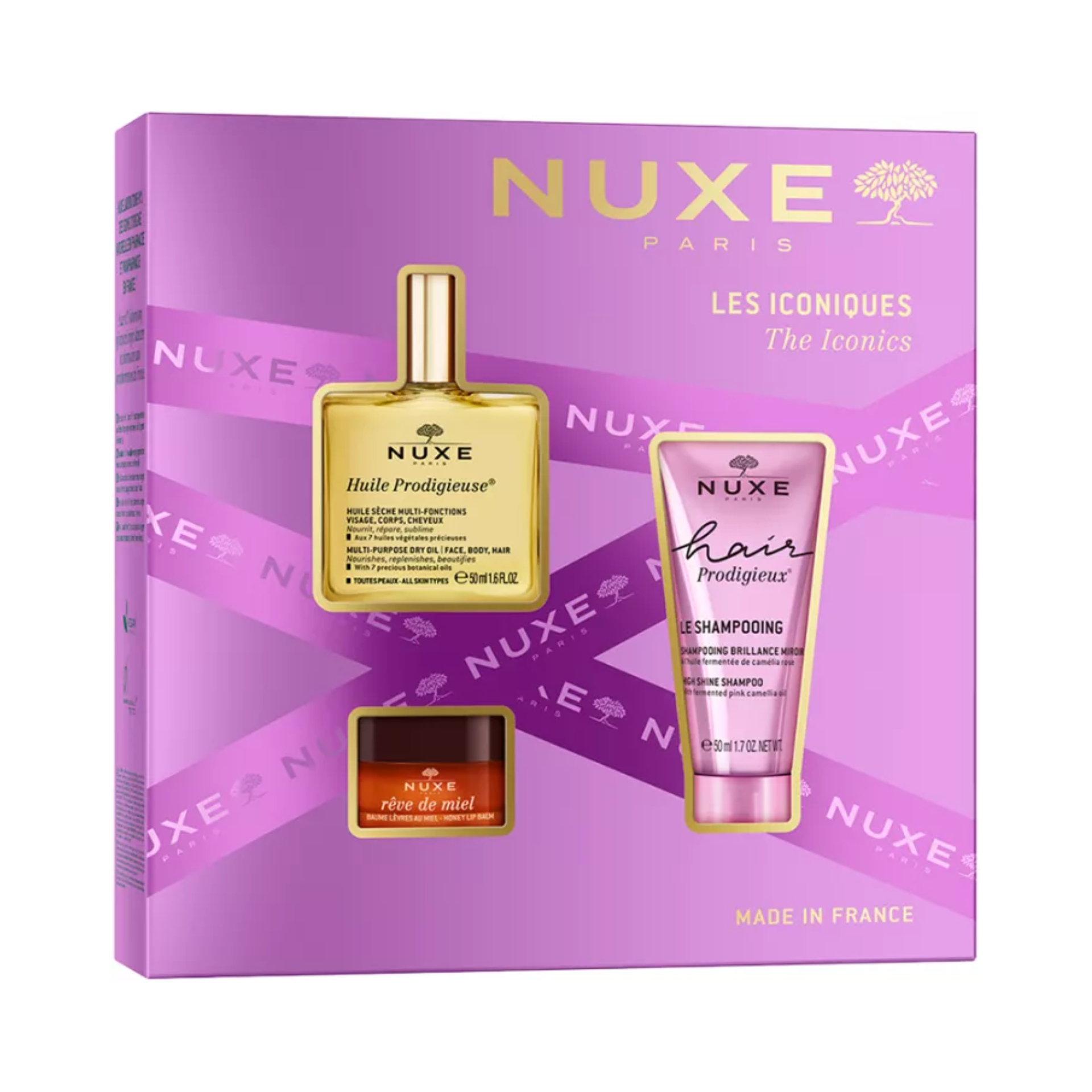 Nuxe Coffret Les Iconiques [Huile Prodigieuse + Champ Hair Prodigieux + Blsamo Rve de Miel]