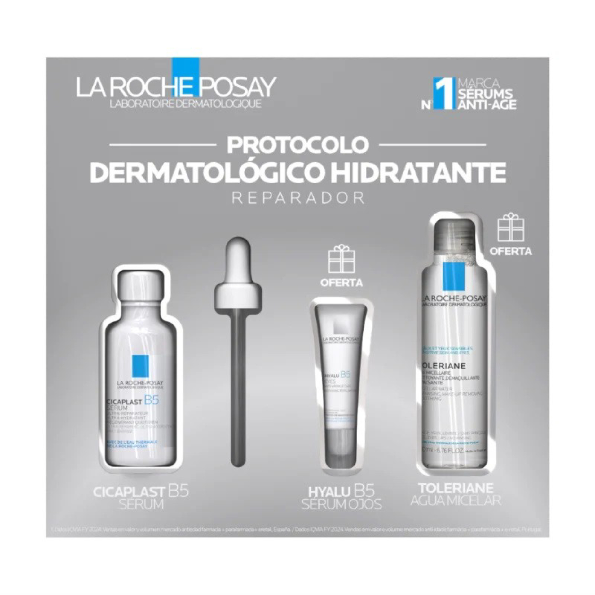 La Roche-Posay Cicaplast B5 Srum + HyaluB5 Srum Olhos + gua Ultra Coffret