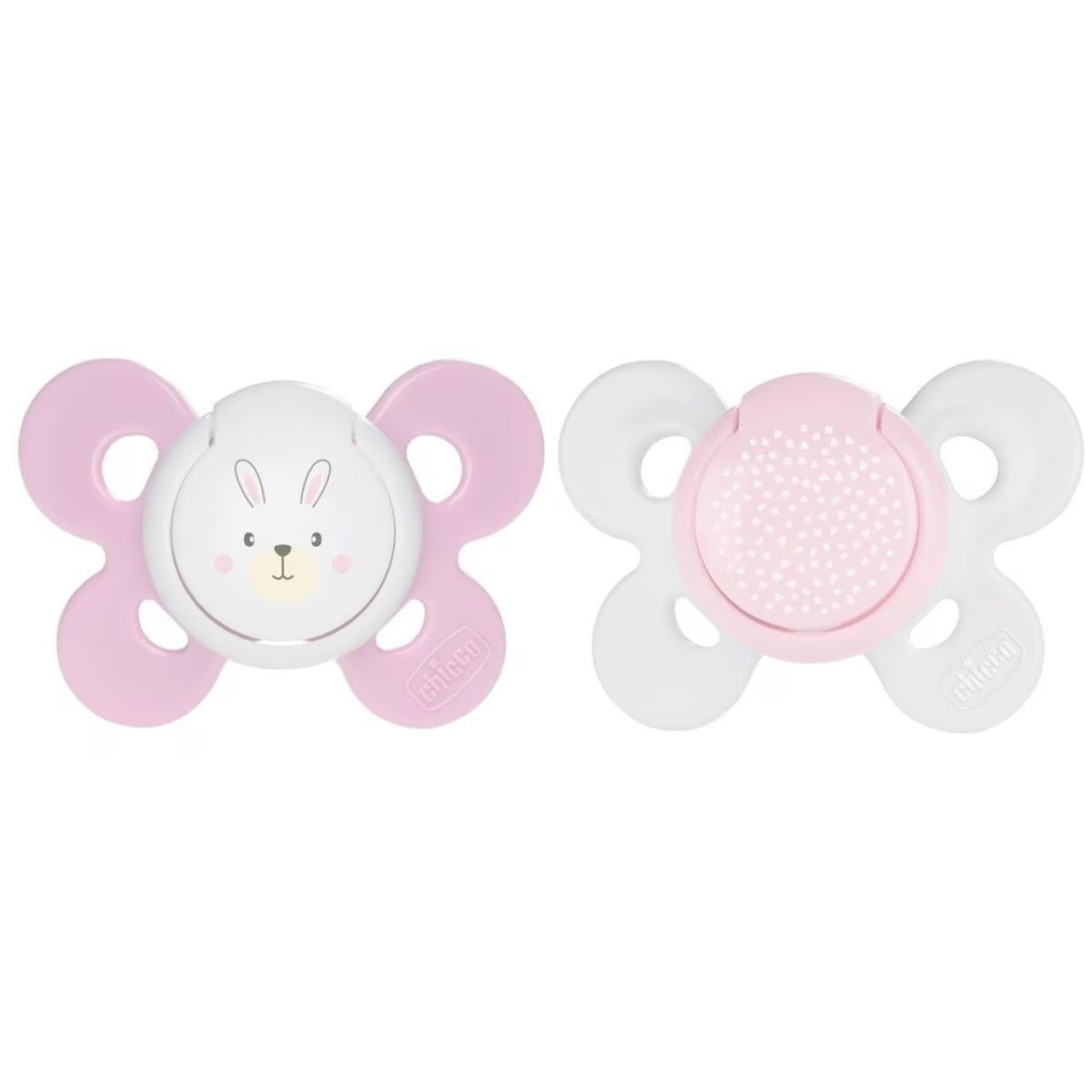 Chicco Chupetas Comfort 2-6m Rosa Coelho Branco Pintas