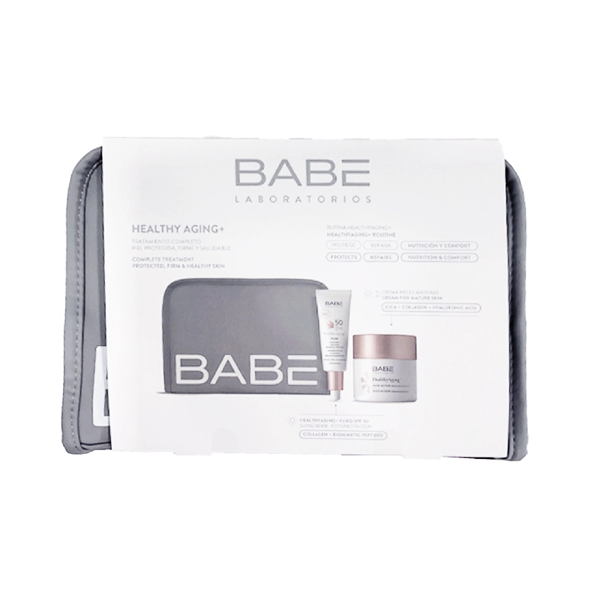Bab� healthy Aging+ Creme Multi A��o + Fluido Fotoprotetor SPF50+ BOLSA Rotina Peles Maduras