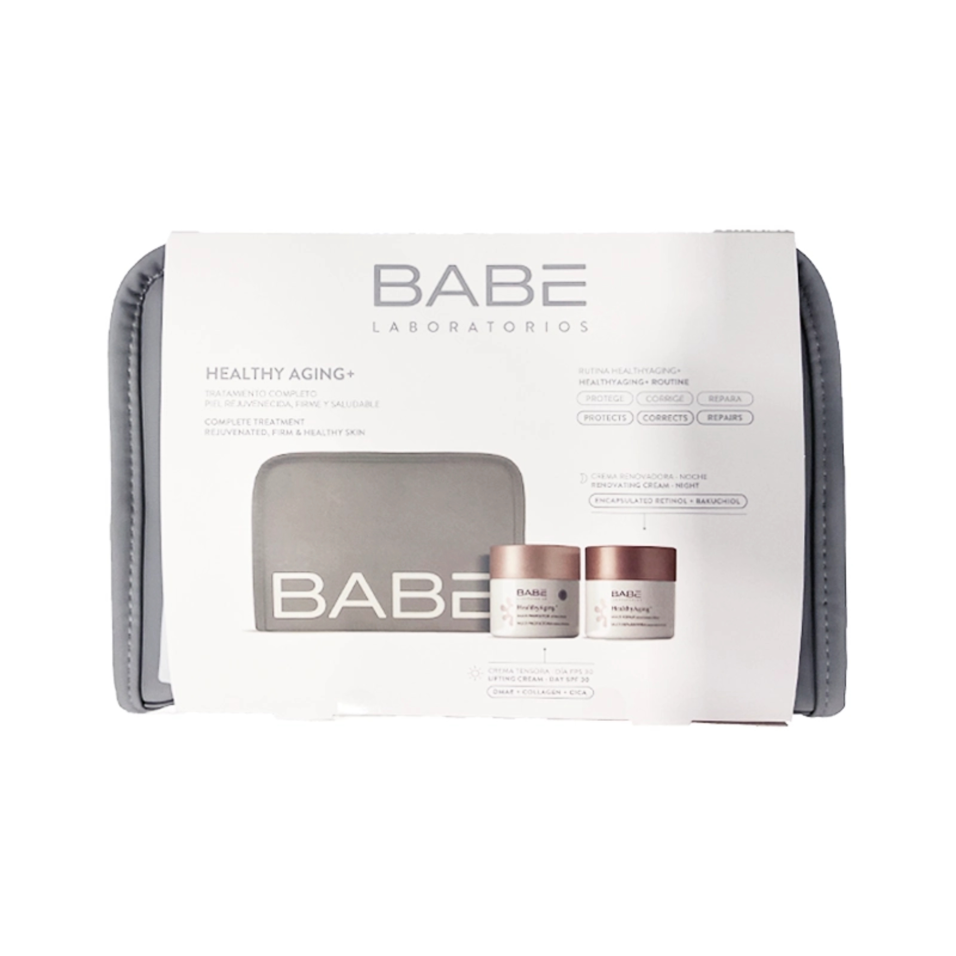 Bab Healthy Aging+ Creme Multi Protetor Lifting FPS 30 +Creme De Noite Multi Reparador BOLSA Rotina