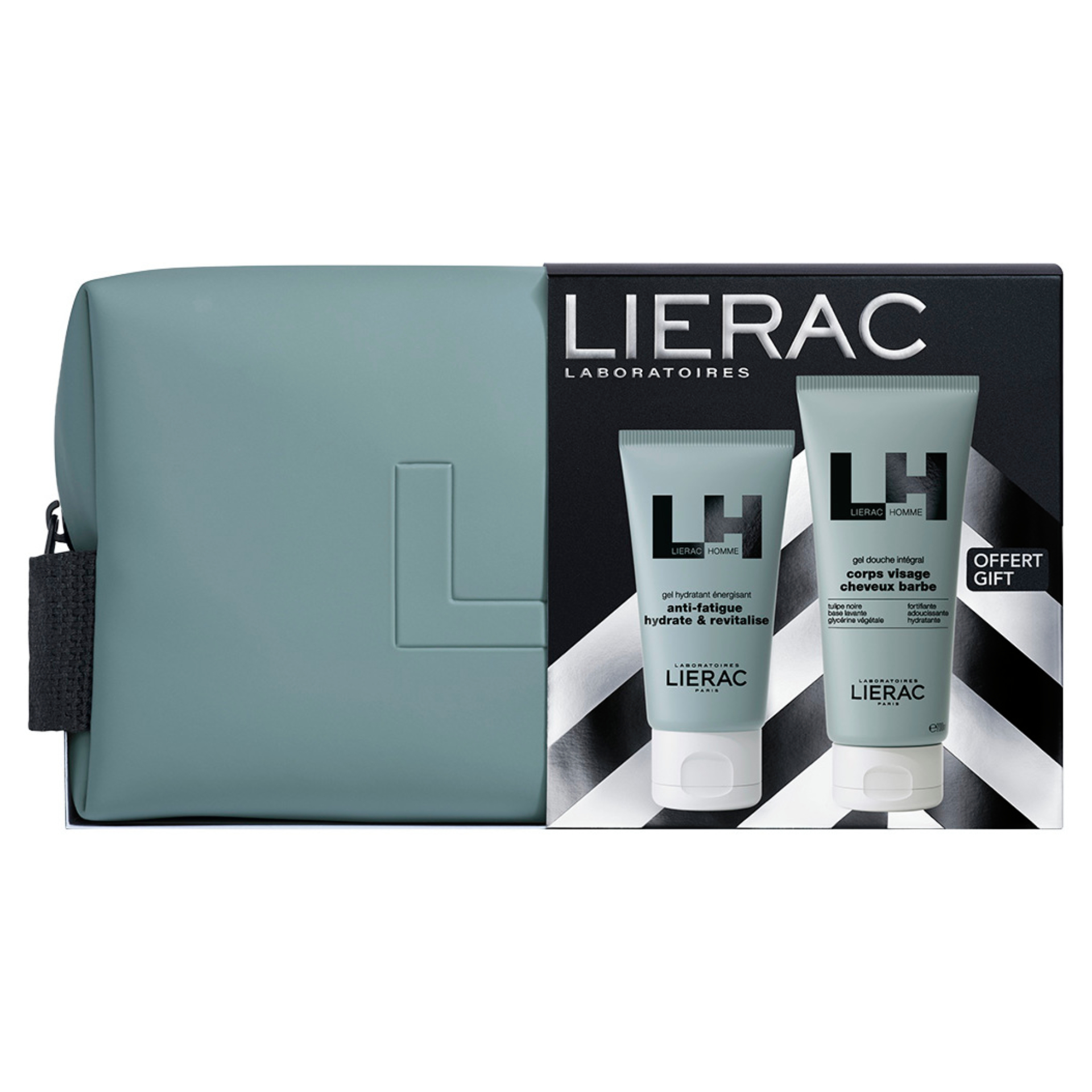 Lierac Homme Gel Hidratante Energizante + Gel Duche Oferta + Bolsa